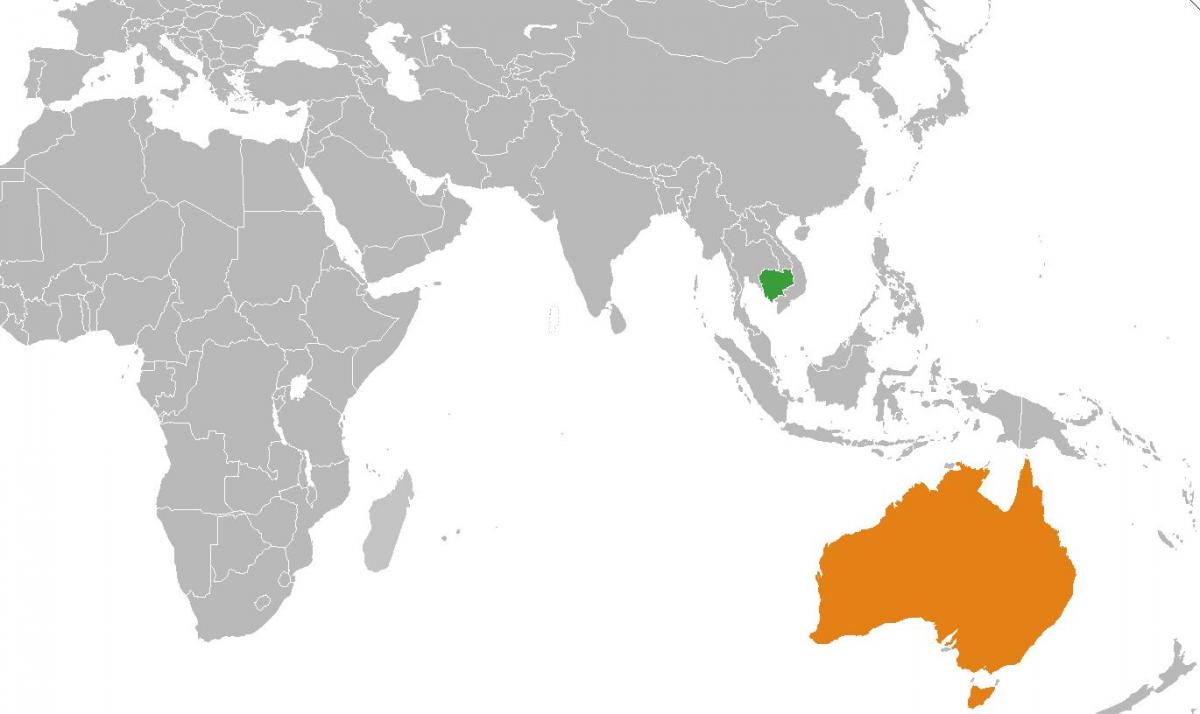 柬埔寨地图在世界地图