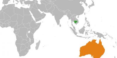 柬埔寨地图在世界地图