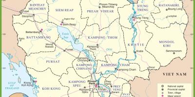 地图柬埔寨的政治