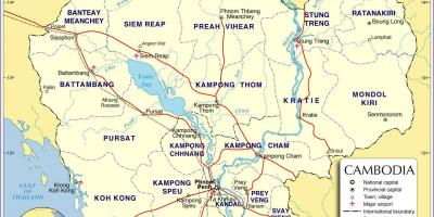 地图柬埔寨的路