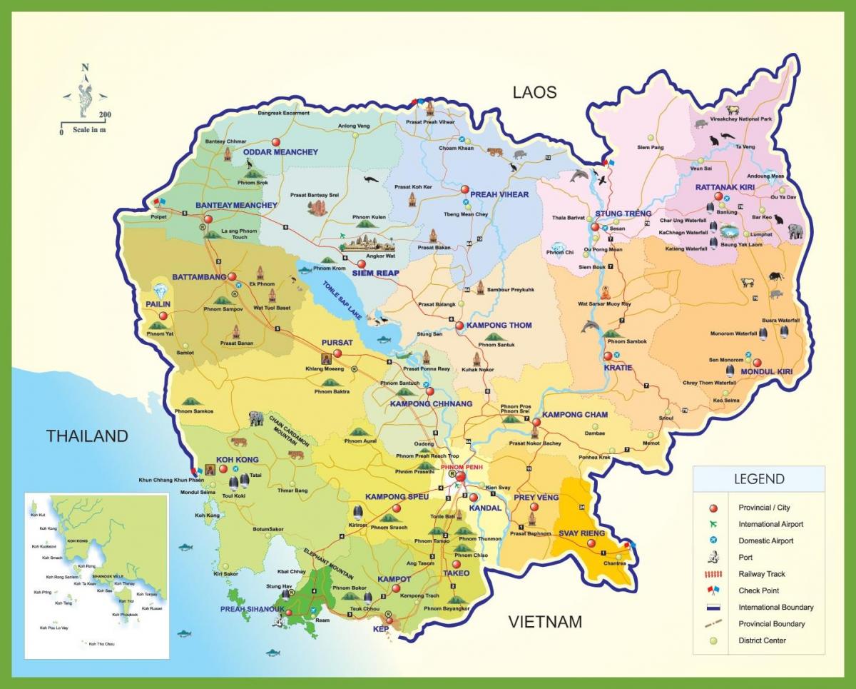 柬埔寨旅游地图