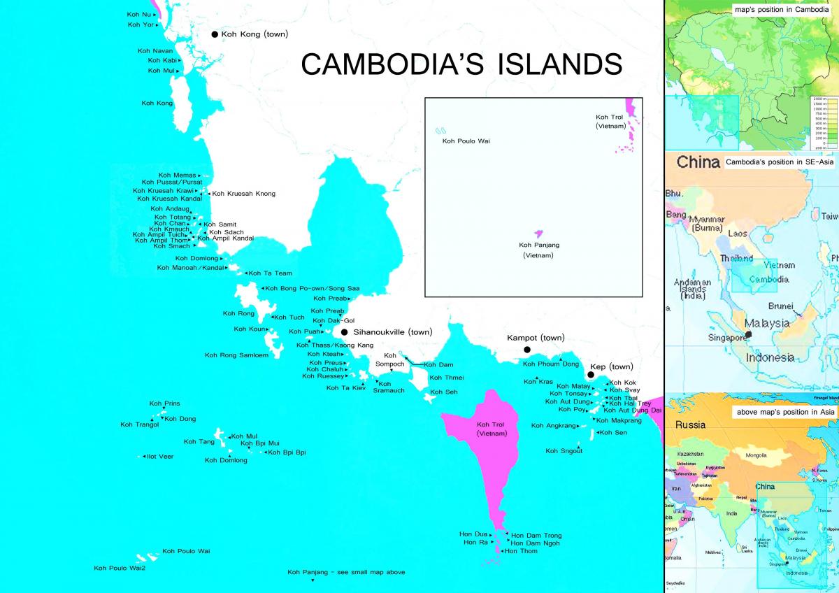 地图柬埔寨群岛