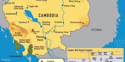 吴哥地图柬埔寨
